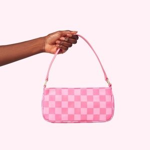 Stoney Clover Lane Dylan Check Please Bag in Checker Baguette NWT Pink Diner